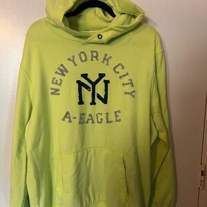 American Eagle Outfitters Neon Green NYC Hoodie